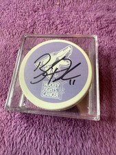 Brendan Perlini Arizona Coyotes Signed Hockey Fights Cancer Mystery Puck