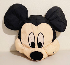 Vintage Disney Mickey's Kids MICKEY MOUSE Nylon Head Face Pillow Plush 17"