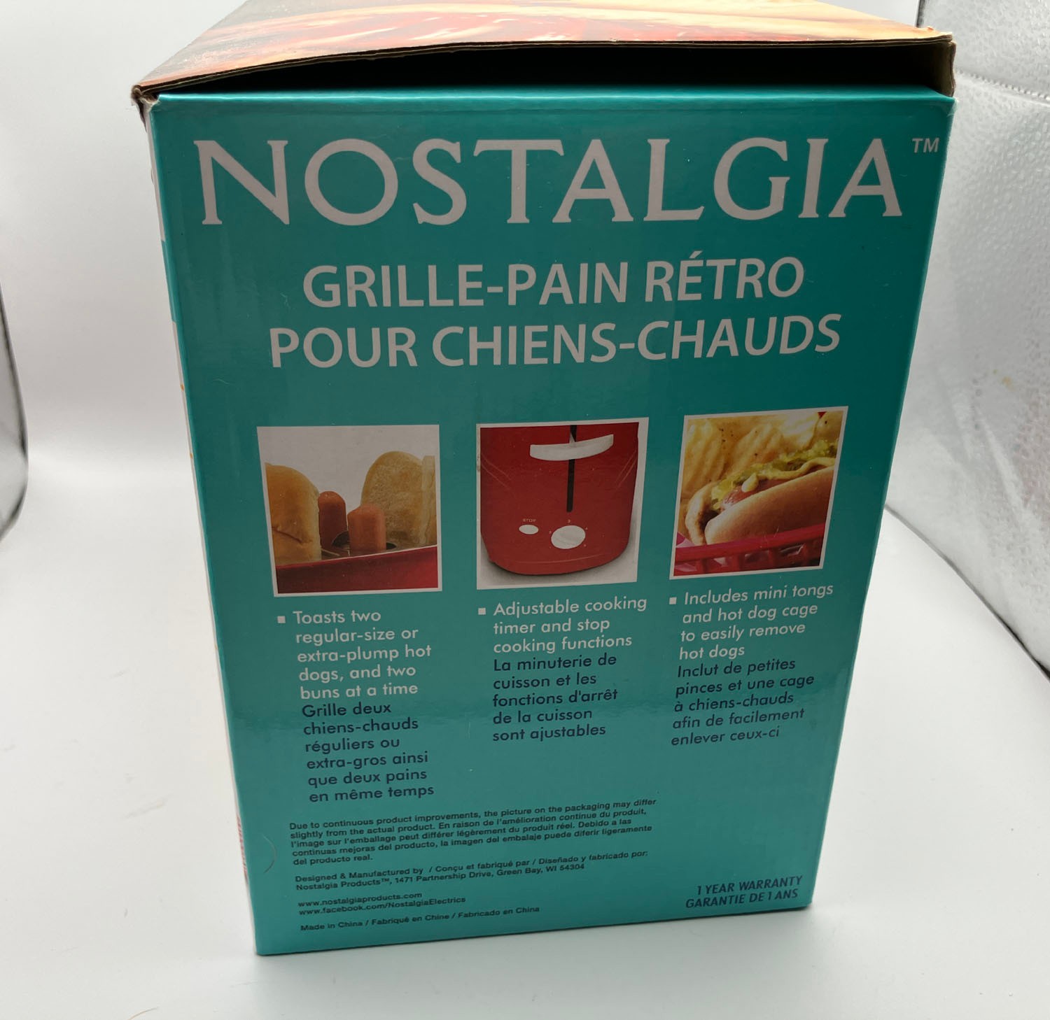 Nostalgia Retro Pop-Up Hot Dog Toaster,New, Metallic Red Cooks 2 Hot Dogs & Buns