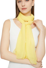 Long Chiffon Sheer Scarf For womens