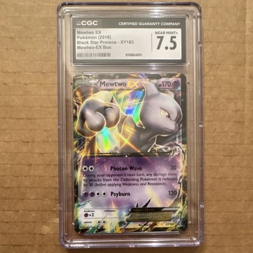 Pokémon Mewtwo EX Promo Holo XY183 Black Star 2016 EX CGC 7.5 Card