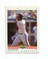 GARRET ANDERSON (Angels) 1992 CLASSIC BEST PRE-ROOKIE CARD #209