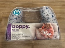 NEW Boppy Nursing Pillow Gray Geometric Dinos Firm Support For Infants/Babies