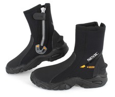 SEAC Pro HD 6mm Neoprene Wetsuit Boots with Side Zipper Black Large 10/11 