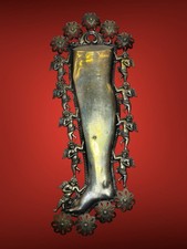 Vintage Ex Voto Leg Love Sacred Tattoo Vintage Italy 25X9 Cm