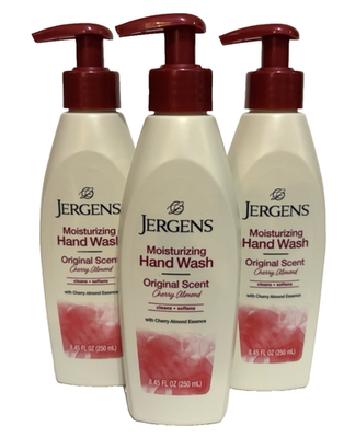 #ad Jergens Hand Wash Cherry Almond Original Scent Liquid Soap 8.45 oz Lot of 3 Pack $21.99
