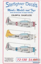 SFD72138 1:72 Starfighter Decals - Colorful SBD Dauntless