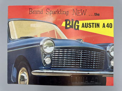 c 1960 Big AUSTIN A40 Auto Advertising Brochure Vintage Automobile England
