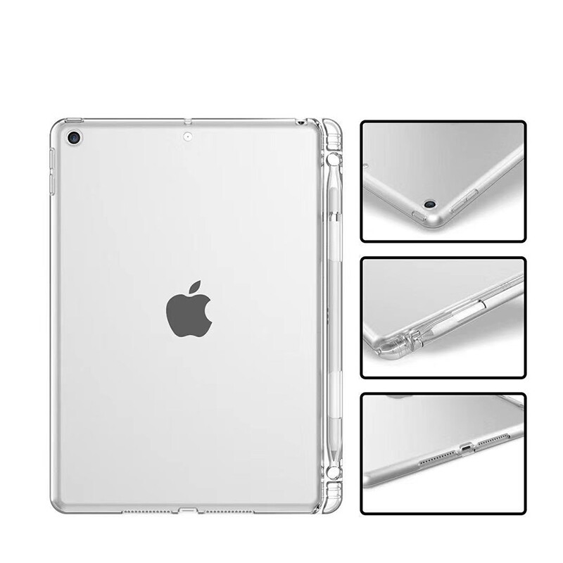 IPad 9th/8th/7th Generation Case 2021/2020/2019 IPad 10.2 Inch Case With Pencil Holder Also Fit IPad Air 3th Gen 2019/iPad Pro 10.5 Inch 2017 Soft TPU Back Smart Cover Auto Wake/Sleep - View #2