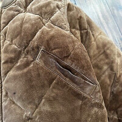 VTG 90s Eddie Bauer Jacket Brown Genuine Suede Leather Goose VTG 90s Eddie Bauer Jacket Brown Genuine Suede Leather Goose