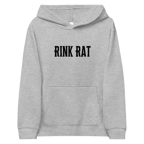 Kids Fleece Hoodie - Rink Rat Youth Hockey Pullover Cozy Sweater for Young Fans - Picture 3 of 12