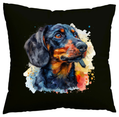 Kissenbezug Dackel Dachshund Teckel Jagdhund Jagt Dackelwelpe Dac Schwarz 402883