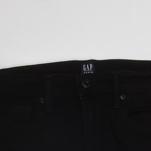 Pantalones de mezclilla ajustados para mujer Gap negros algodón talla 38 in L27 con cremallera delgada - Imagen 8 de 12