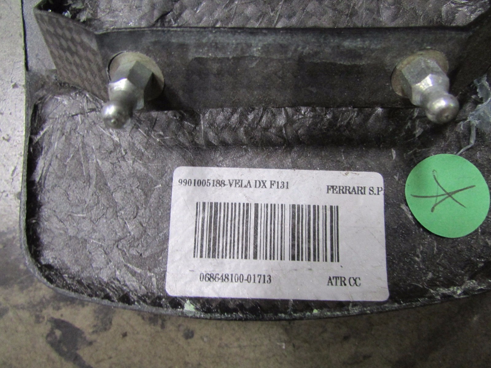 Ferrari F430 Carbon Fiber RH, Right Dash Bezel, Used, P/N 68648100