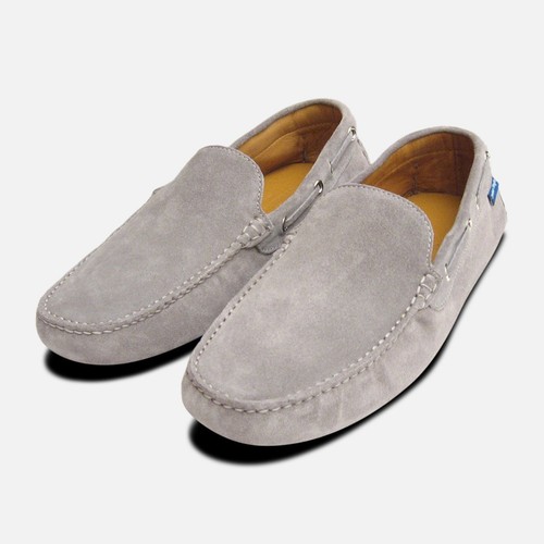 Light Grey Suede Mens Driving Shoes | eBay