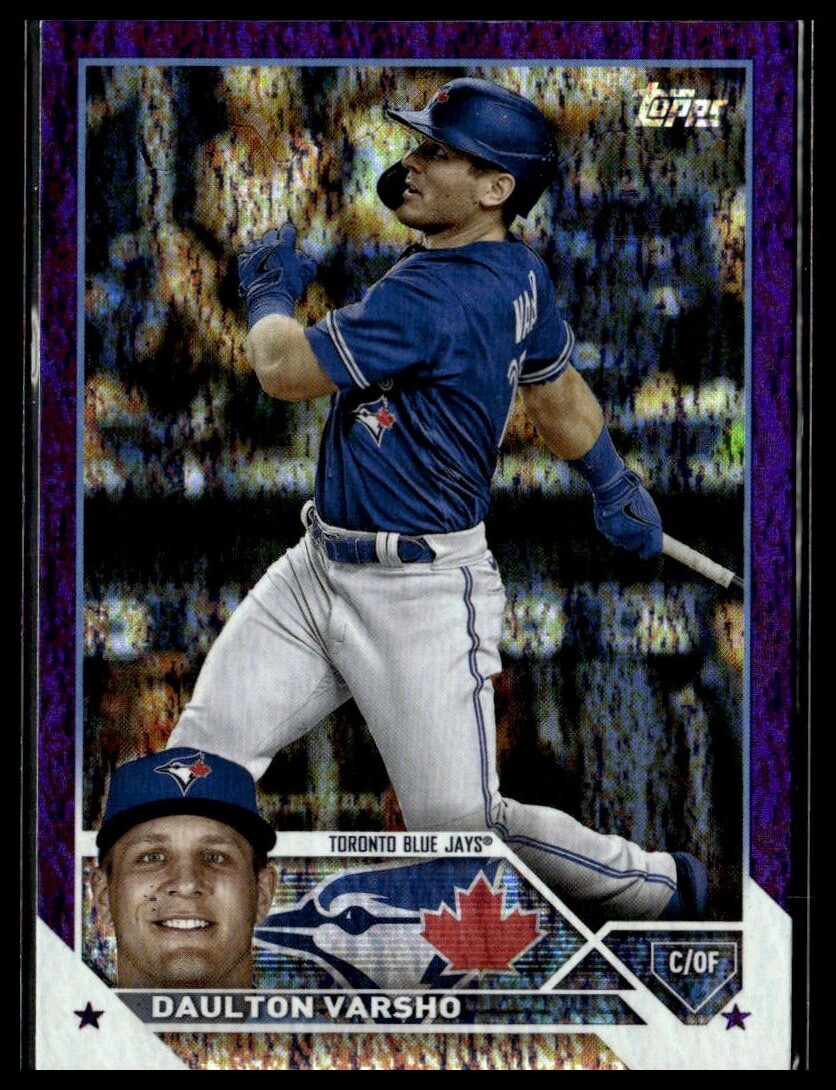 2023 Topps 501 Daulton Varsho Toronto Blue Jays Purple Foil 732/799