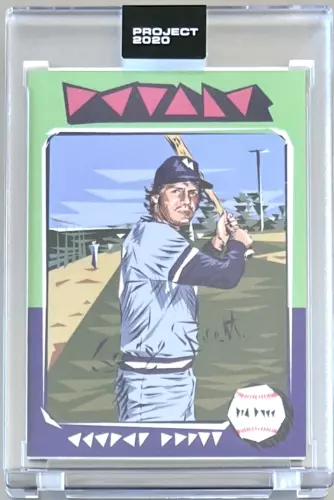 TOPPS PROJECT 2020 #150 GEORGE BRETT HOF by Artist NATUREL ** ROYALS 1975 #228