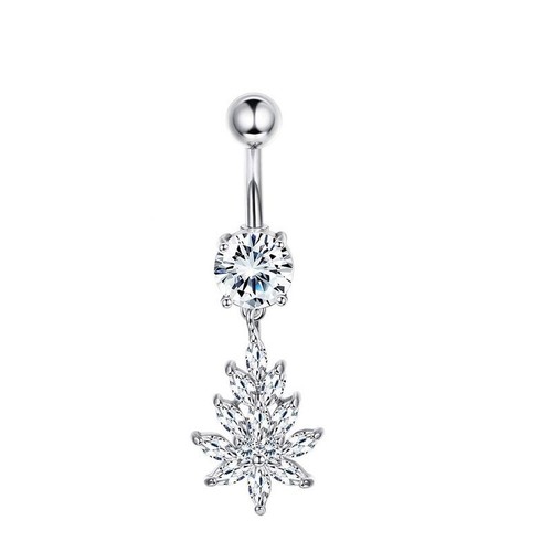 Stainless Steel Long Piercing Bar Navel Dangle Belly Button Rings Body Jewelry - Picture 15 of 18