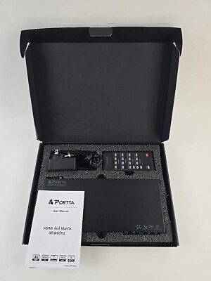 4K 60Hz HDMI Matrix 4x4, PORTTA 4 in 4 Out Switch Splitter
