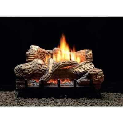 Flint Hill Log Set w/ Vent-Free Burner and Built-in T-stat, 18-Inch, 28,000 BTUs