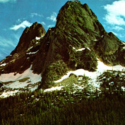 Vintage 1960s Liberty Bell Mountain Summit Washington Pass Postcard