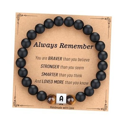  To My Boys Mens Initial Bracelet Stocking Stuffers for Teens Boys Son 0 - A