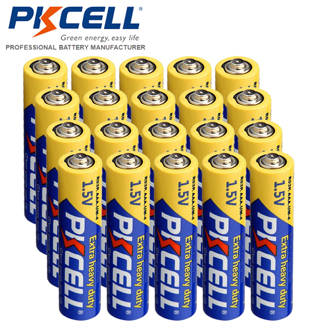 AAA Batteries Zinc-Carbon R03P E92 UM4 K3A Triple A 1.5V Cell for Lights 20pcs