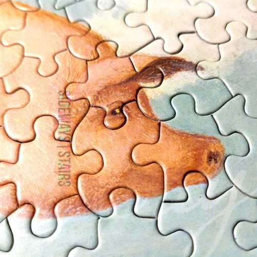 STACKED FARM ANIMAL JIGSAW PUZZLE Hallmark folk art rustic farmhouse cow pig hog - Picture 8 of 11