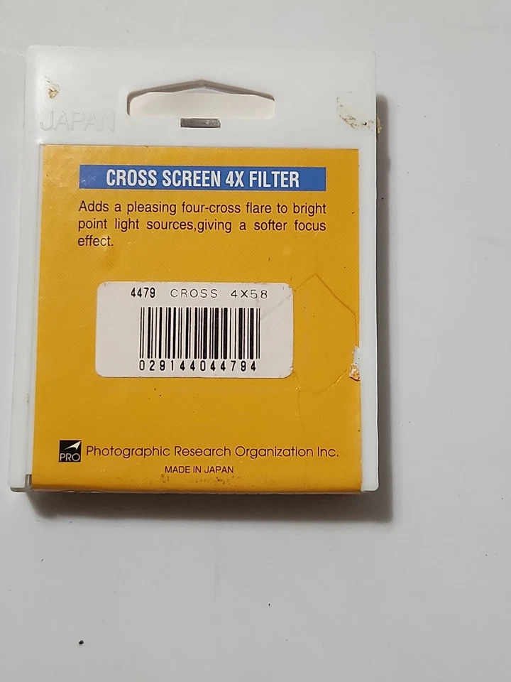 Promaster Cross Screen 4x (4 points) 58mm Star Filter - Image 2 of 2