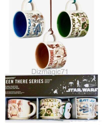 Tasse ornementale Disney Starbucks Been There Star Wars Endor Batuu Tatooine lot de 3 - Photo 1 sur 7