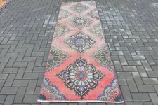 Vintage Rug, Cool Rugs, 3.1x9.1 ft Runner Rug, Turkish Rug, Oriental Rug