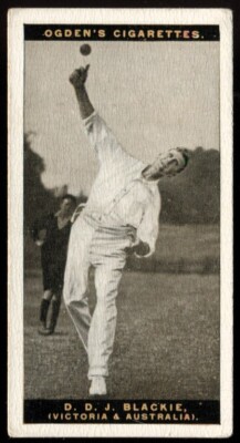 Tabakkarte, Ogdens, AUSTRALIAN TEST CRICKETERS, Cricket, 1929, D D J Blackie