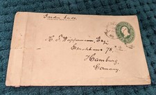 United States Postage 1888 Pour Hambourg 2 cents sur enveloppe
