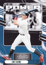 Jim Thome 2021 Panini Absolute Power Green Retail Indians Baseball Card #PO-11