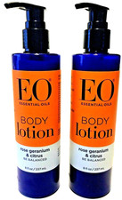  2 Pack EO Essential Oils - ROSE GERANIUM  CITRUS - BODY LOTION - 8 oz