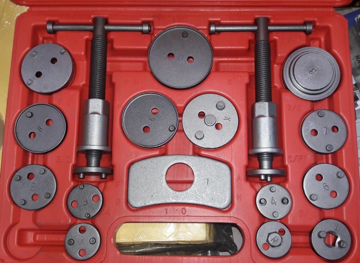 Front and Rear Caliper Brake Rewind and Piston Compression 18Piece Tool Kit eBay