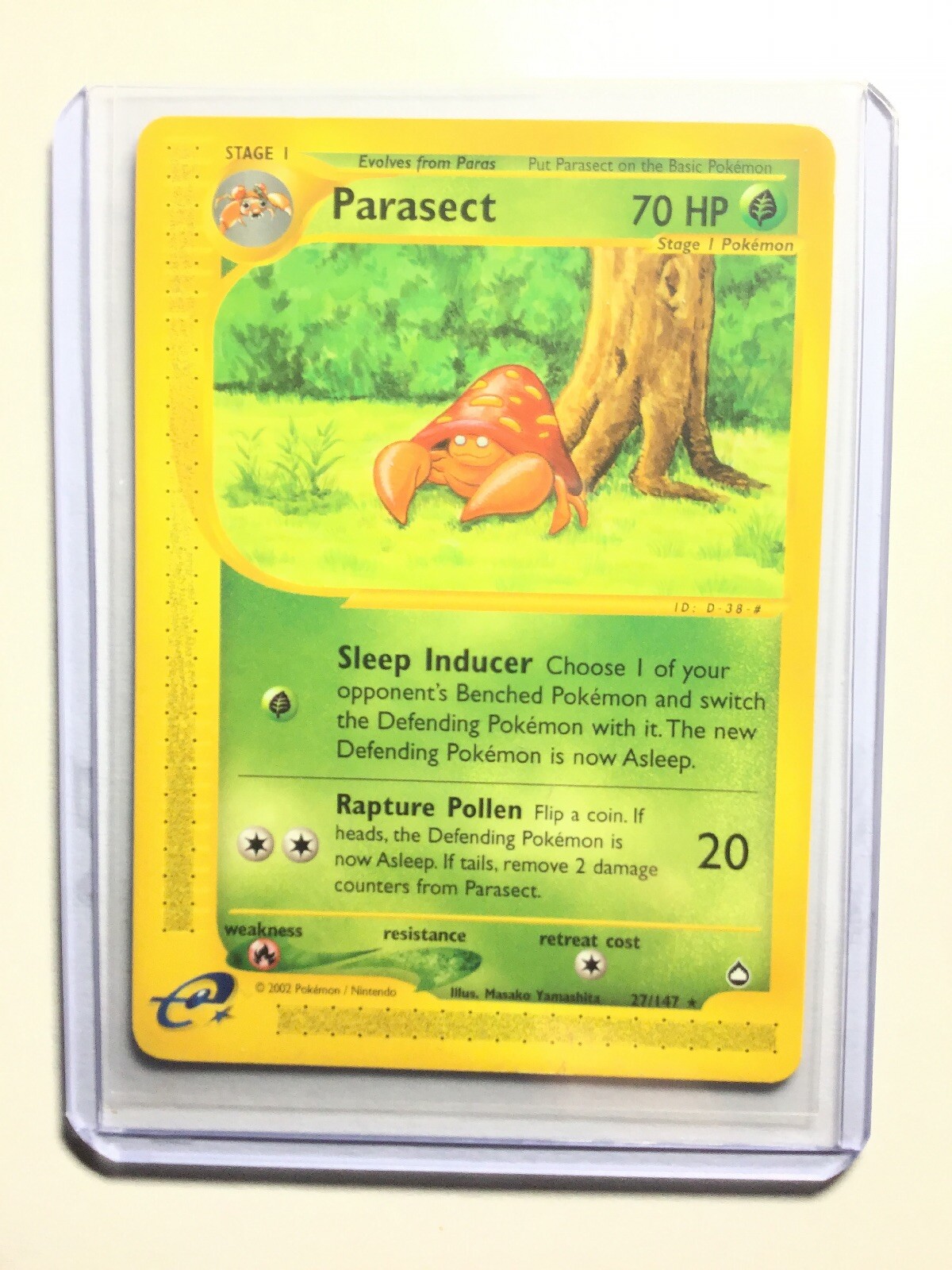 PARASECT - 27/147 - Aquapolis - Rare - Pokemon Card - NM