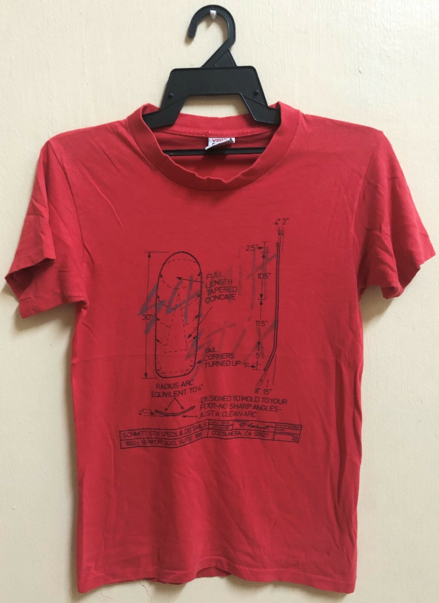 VINTAGE 80s SCHMITT STIX SKATEBOARD T-SHIRT VISION STREET VINTAGE 80s SCHMITT STIX SKATEBOARD T-SHIRT VISION STREET