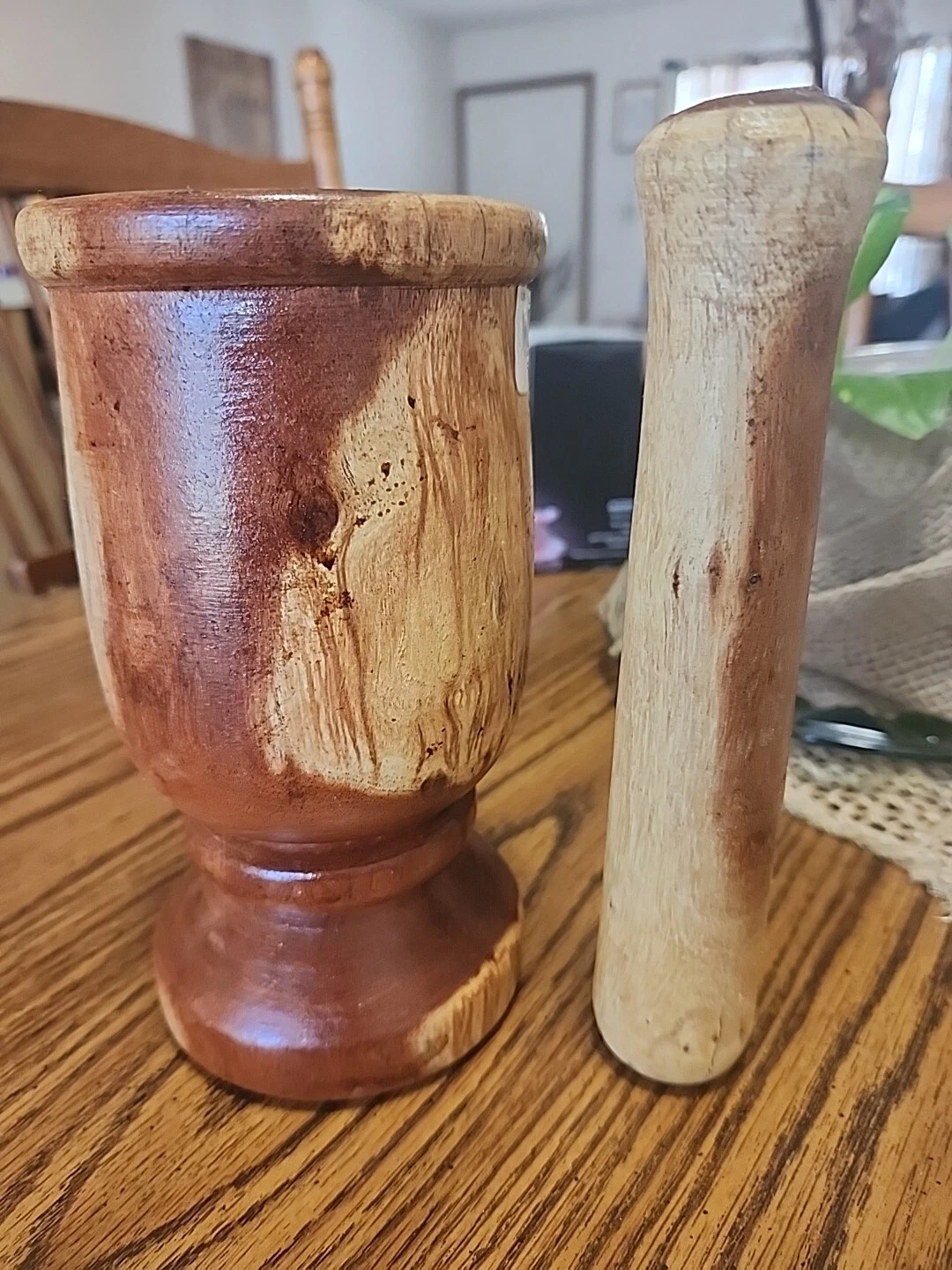 Mortero de madera y molinillo Para Cualqier Tipo de especias.