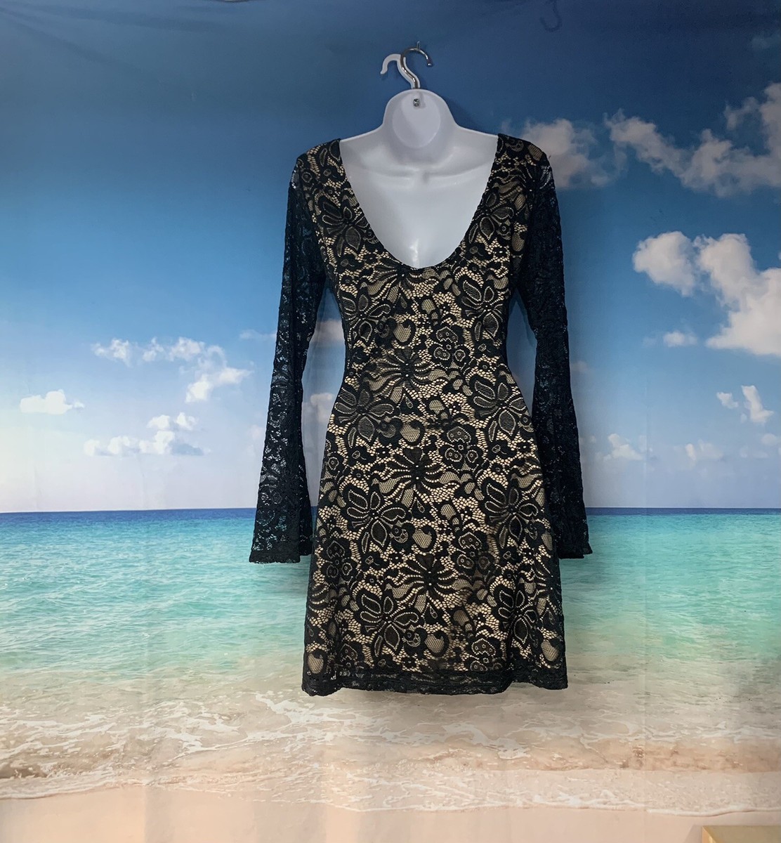 Liberty Love Black Lace Dress With Sleeves. Sz S Liberty Love Black Lace Dress With Sleeves. Sz S