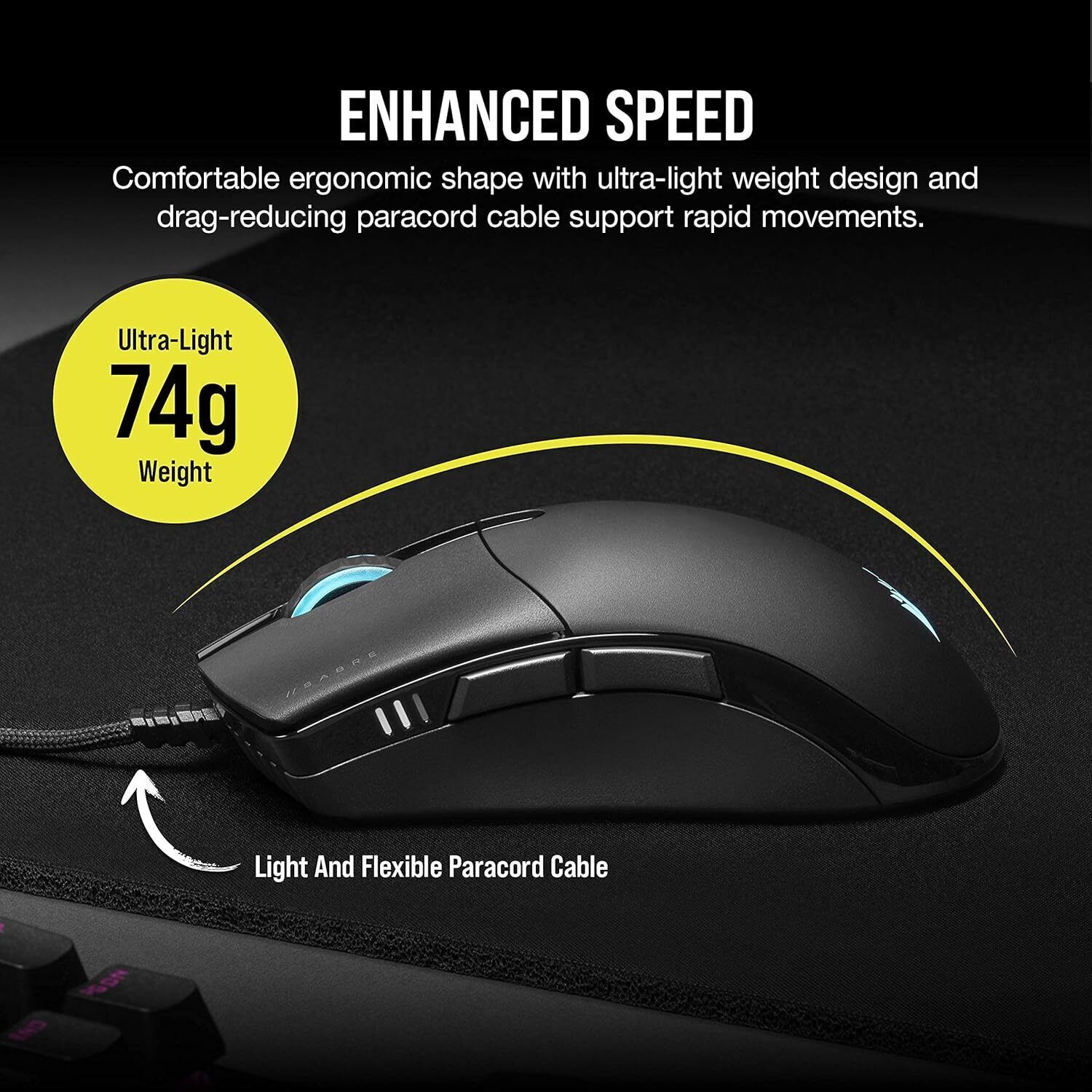Corsair Sabre RGB Pro Wired Champion Series FPS/MOBA Gaming Mouse Mice 6 Buttons