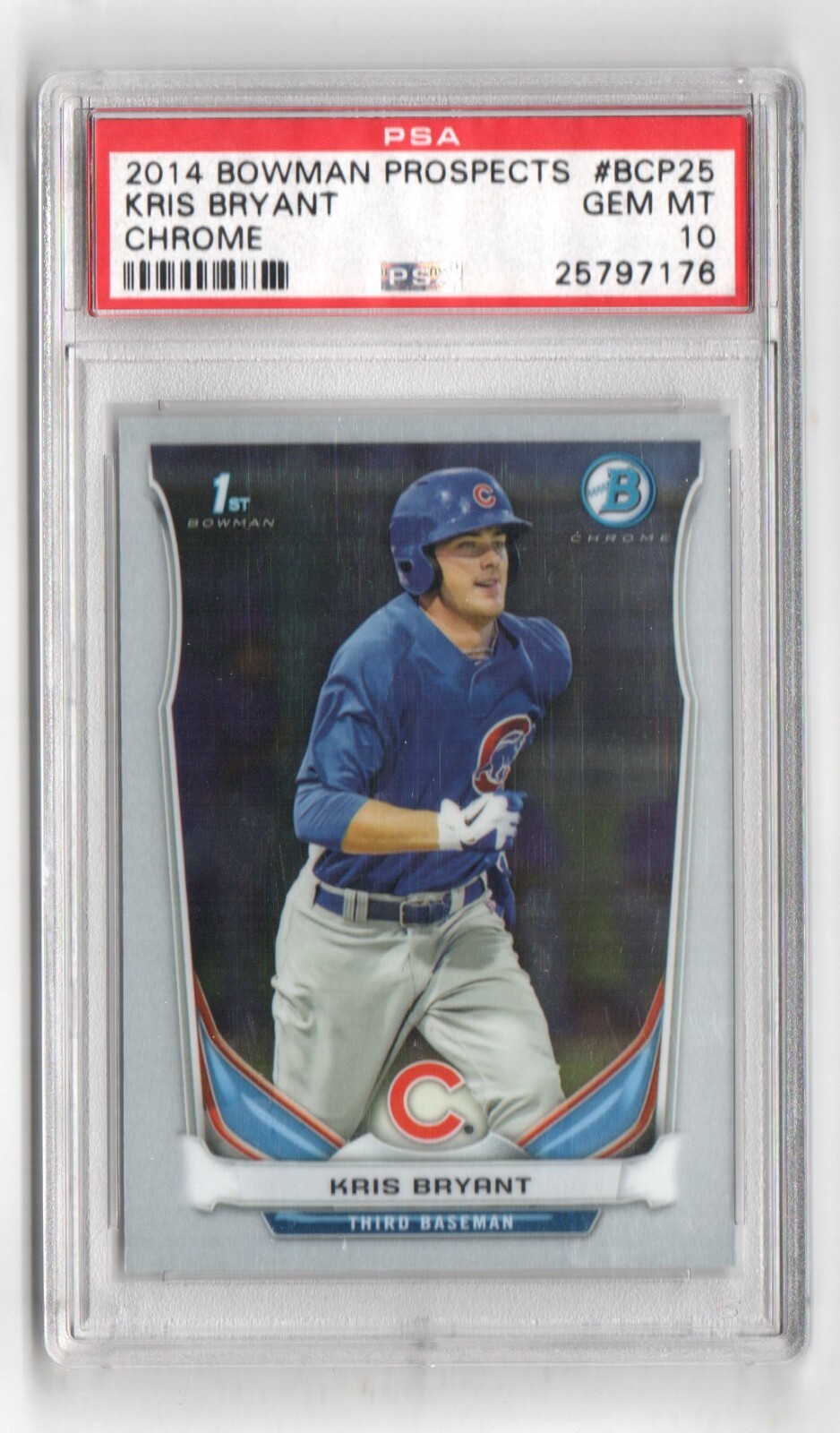 Kris Bryant Cubs 2014 Bowman Chrome Prospects # BCP25 Rookie Card Rc PSA 10