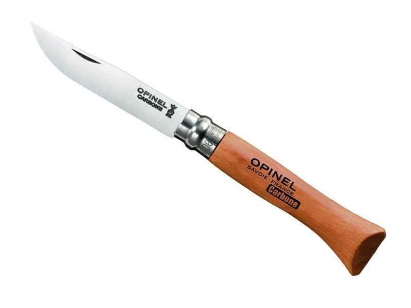 couteau OPINEL lame carbone - BOIS DE HETRE AU CHOIX N°6 N°7 N°8 N°9 N° 10