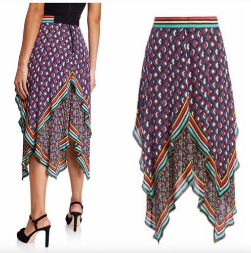 Alice + Olivia Maura Tiered Handkerchief Skirt Size 6 NWT $485 - 第 4/13 張圖片