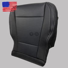 For 15-17 Ford F150 Lariat Driver Passenger Perforated Leather Seat Cover Black