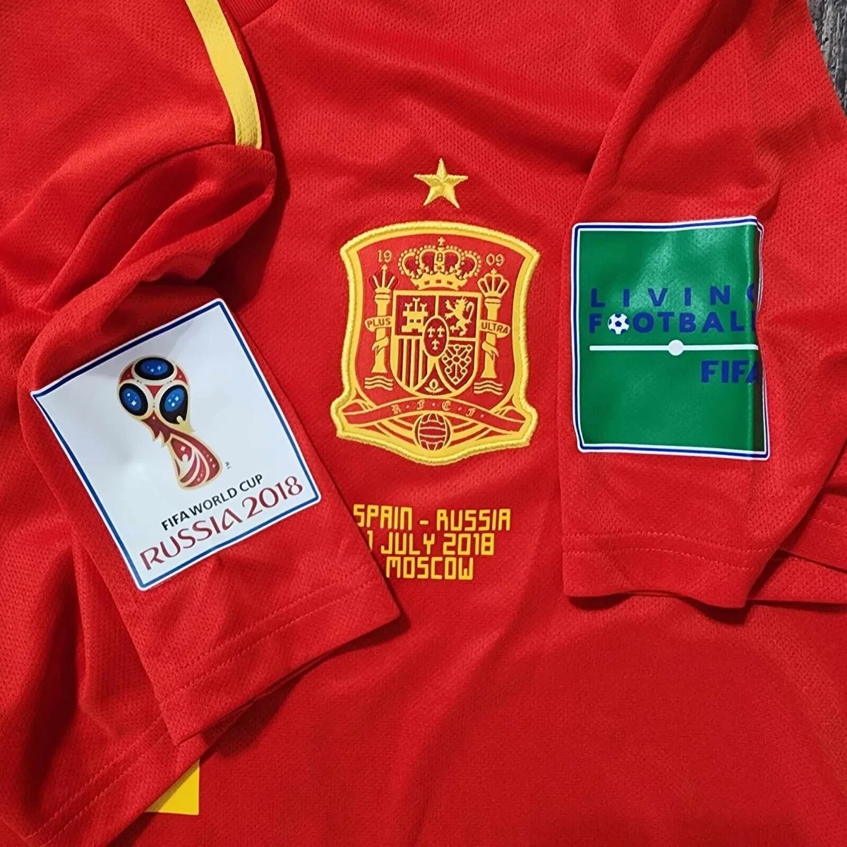 未使用 adidas 2018年 スペイン代表 INIESTA ユニフォーム L 2018 Adidas Spain Home Soccer Jersey Andres Iniesta Men L