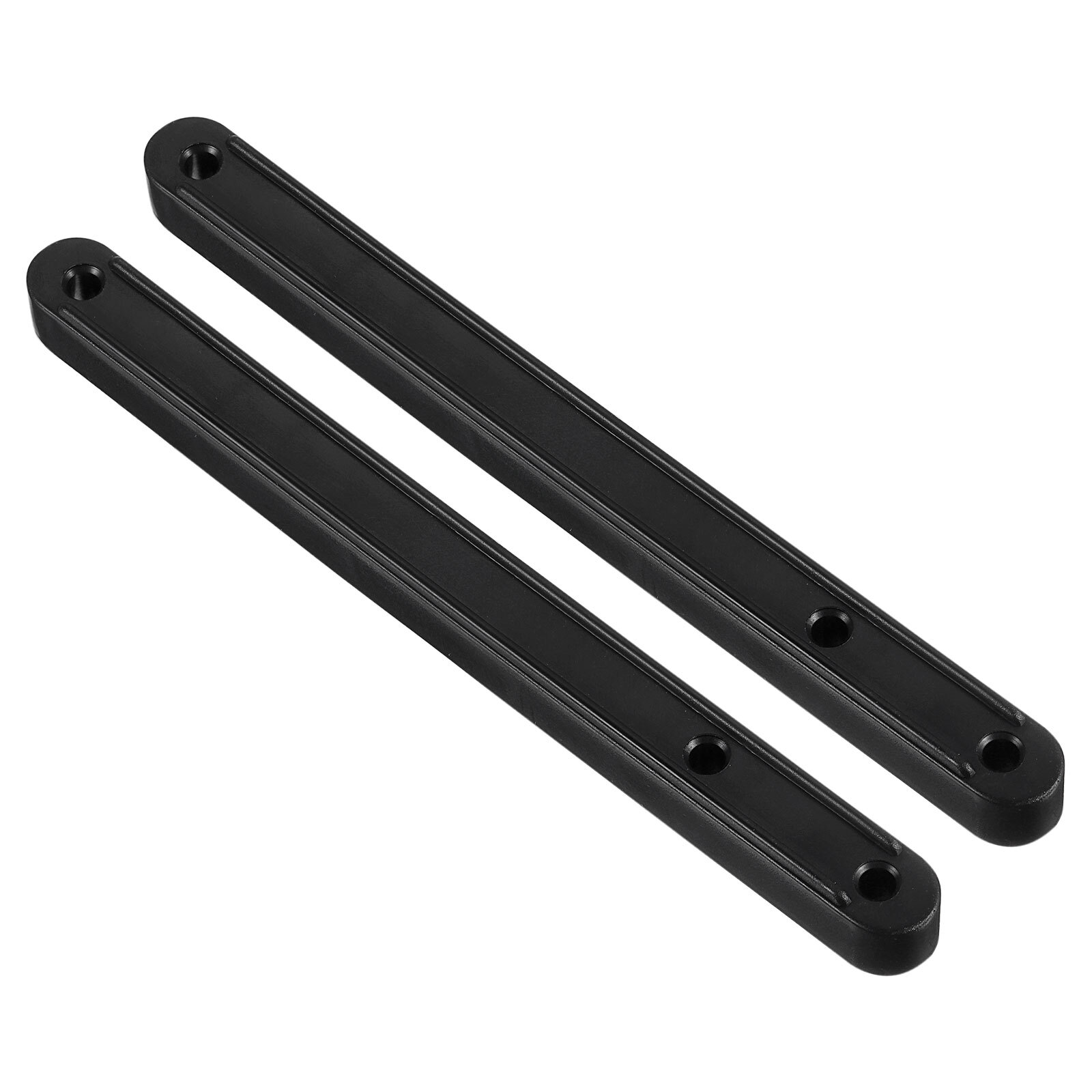 Drawer Slides, 2Pcs 180mm - Plastic Drawer Rails, Grooved Guide Rails (Black)-image