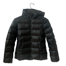 United Colors Of Benetton Girls Black Down Puffer Jacket US Sz 11-12 Shiny 160cm