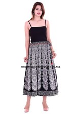 Women Summer Pleated Retro Maxi Mandala Long Maxi Dress Elastic Waist Bust Skirt