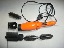 Sèche cheveu Krups 401 années 70 vintage orange avec accessoires